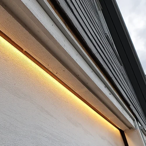 Garasjeport med LED-lyslist